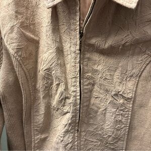 Coldwater Creek Textured Tan Bomber Jacket